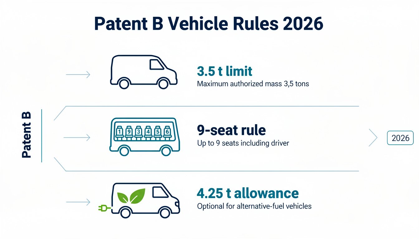 scopri quali veicoli puoi guidare con la patente b nel 2026, con una panoramica delle principali limitazioni e requisiti aggiornati.